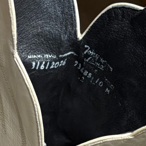 Tony Lama White Cowboy Boots Size 10M Vintage - Picture 5 of 12